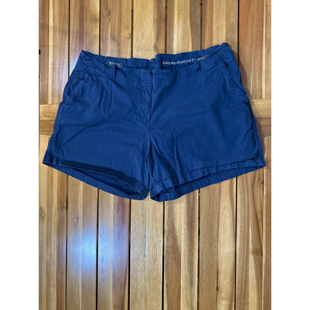 Vineyard Vines Women’s Navy Chino Shorts Size 22 Cotton Stretch Casual Preppy